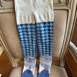 Blue and White Kids Tights